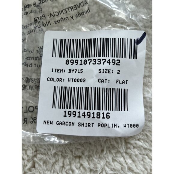 J Crew Garcon Classic Shirt in Cotton Poplin Womens White Size 2 BY715 - Picture 11 of 11